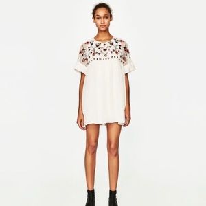 Zara embroidered dress